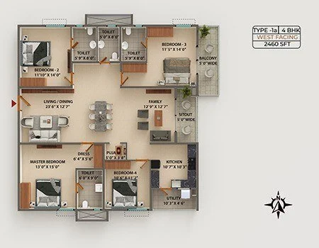 type1a-4bhk
